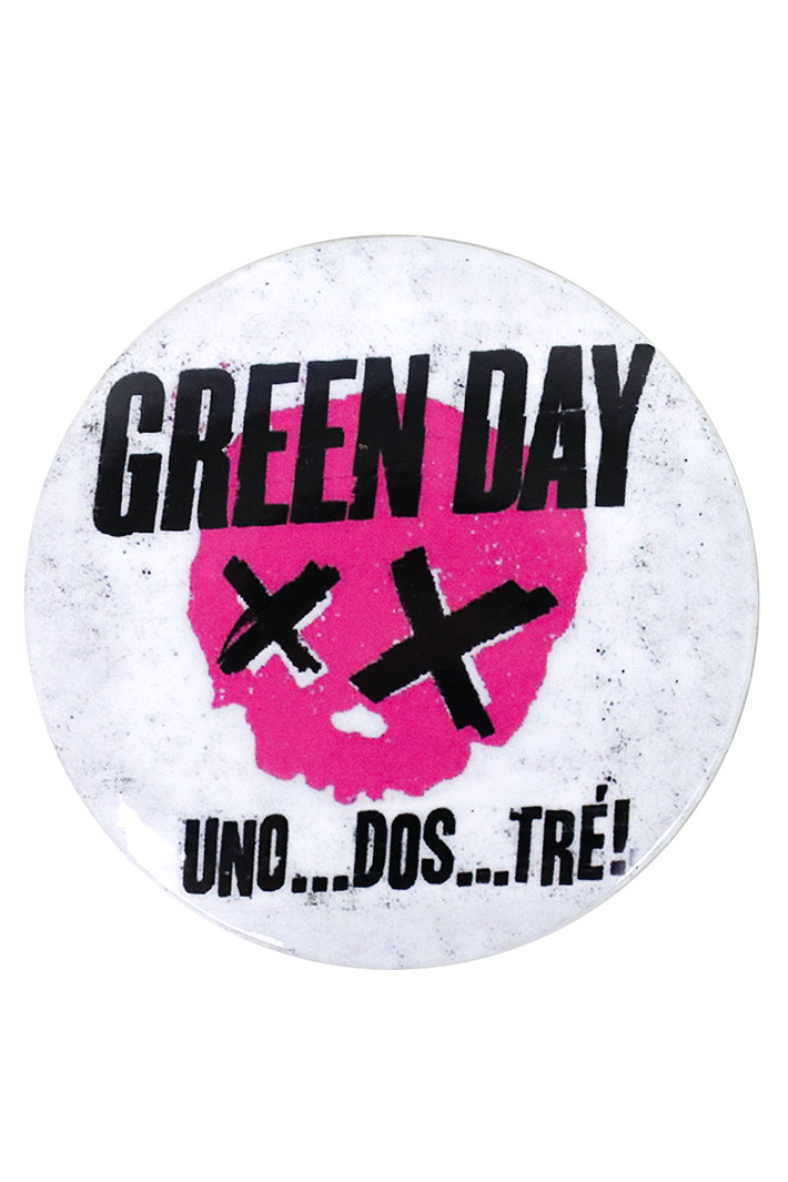 Значок RockMerch Green Day Uno Dos Tre - фото 1 - rockbunker.ru