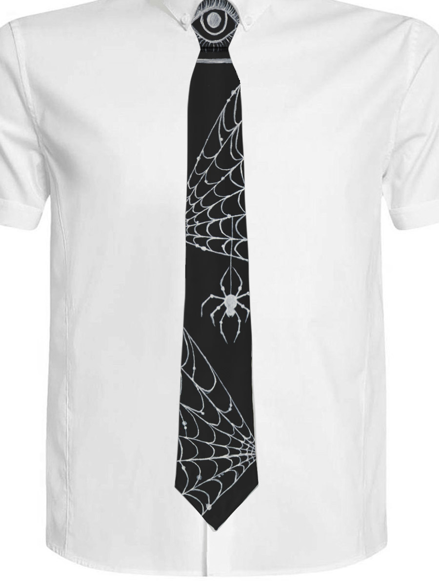 Галстук кастомный Spider - фото 1 - rockbunker.ru