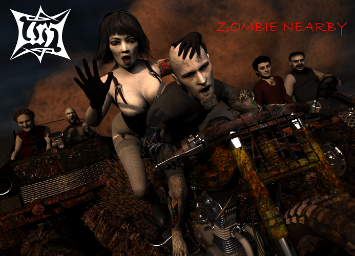 Плакат RockMerch Шмели Zombie nearby - фото 1 - rockbunker.ru