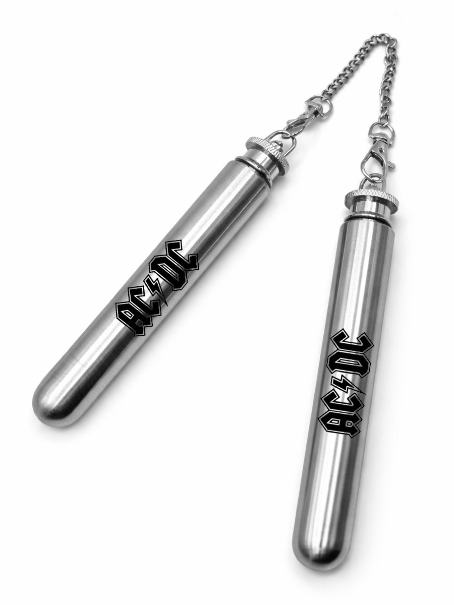 Фляги-нунчаки с гравировкой AC DC - фото 1 - rockbunker.ru