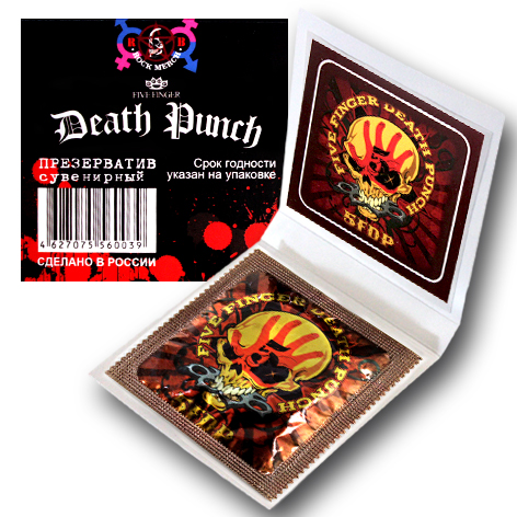 Презерватив RockMerch 5 Finger Death Punch - фото 3 - rockbunker.ru