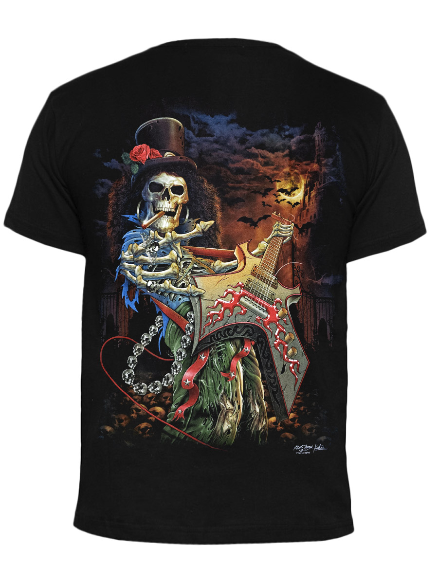 Футболка Rock Chang Скелет Гитарист - фото 2 - rockbunker.ru