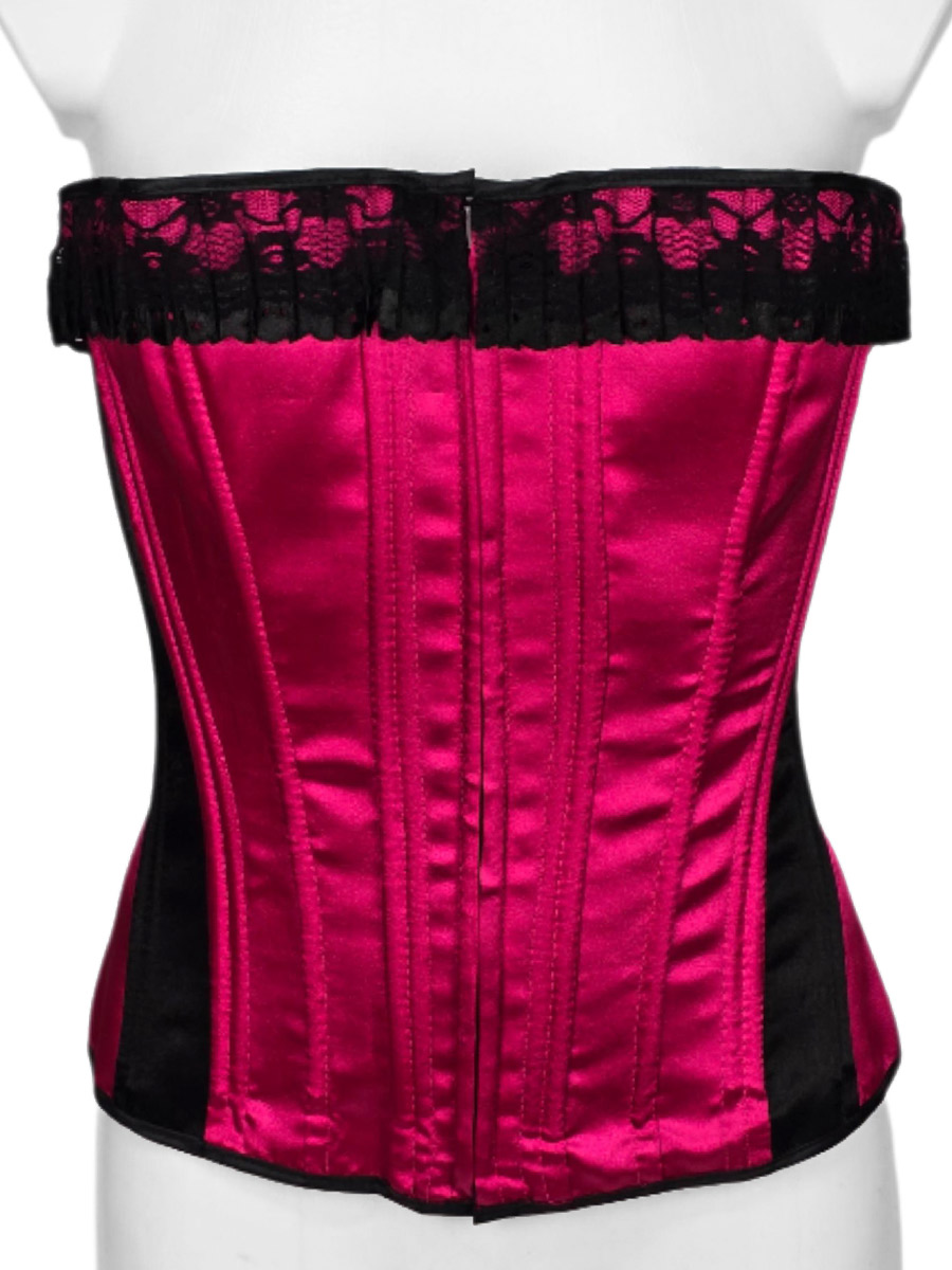 Корсет В1114 на молнии темно-сиреневый с кантом - фото 1 - rockbunker.ru