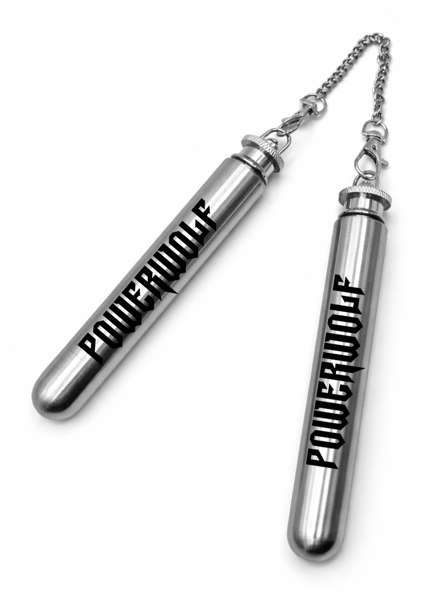 Фляги-нунчаки с гравировкой Powerwolf - фото 1 - rockbunker.ru