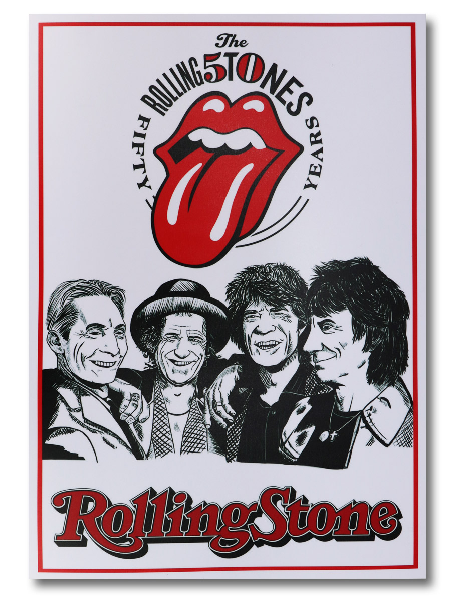 Плакат пластиковый Rolling Stones - фото 1 - rockbunker.ru