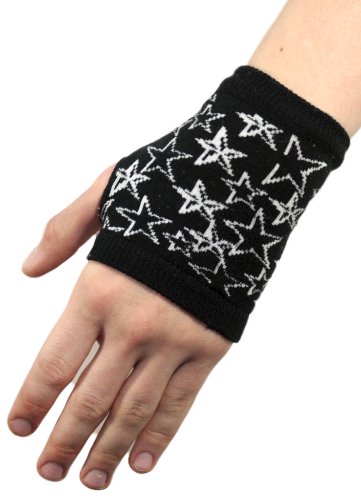 Перчатки-митенки Arm Warmer Звезды - фото 1 - rockbunker.ru