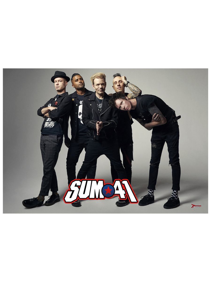 Плакат самоклеющийся на стену Sum 41 - фото 2 - rockbunker.ru