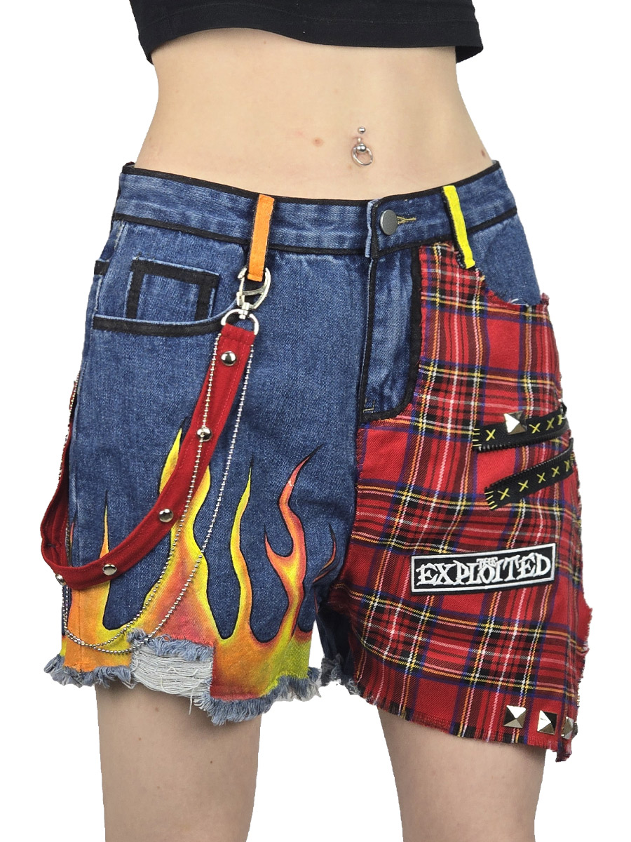 Шорты кастомные Punks Not Dead - фото 1 - rockbunker.ru