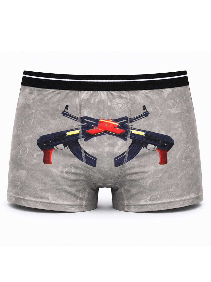 Трусы Автомат Серые - фото 1 - rockbunker.ru