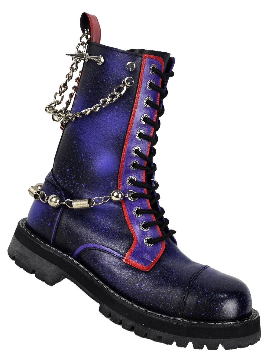 Ботинки кожаные кастомные Darkness - фото 2 - rockbunker.ru