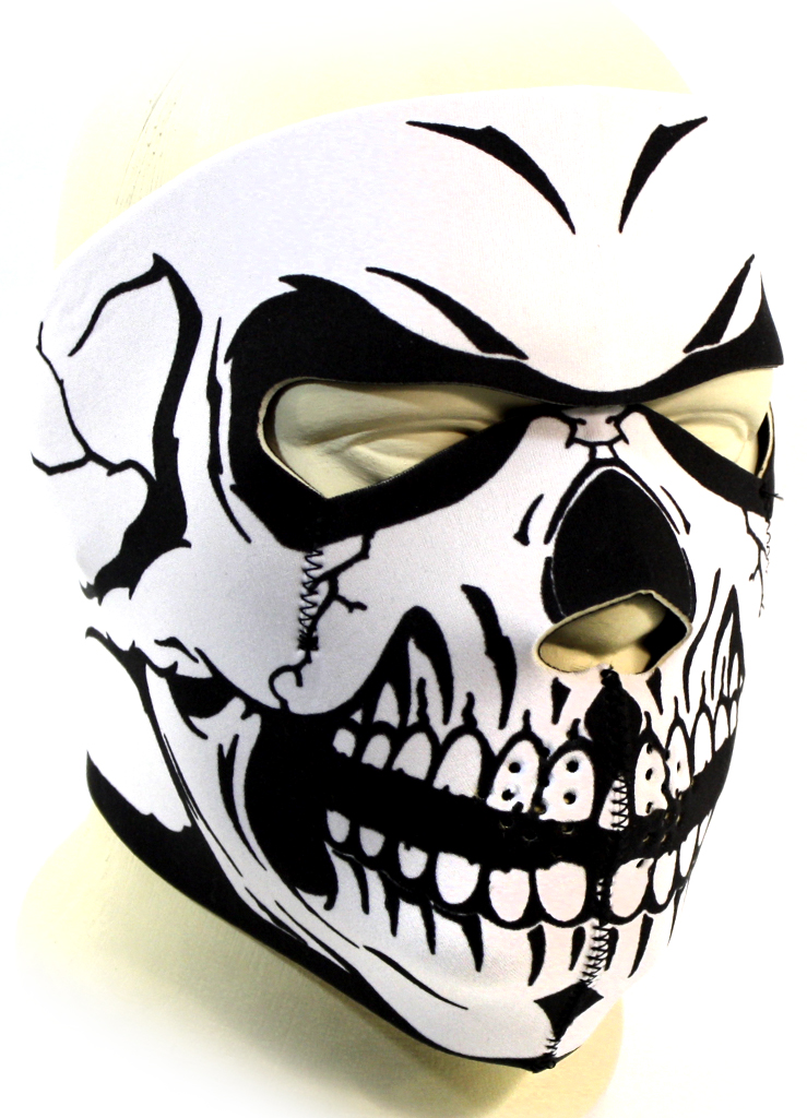 Байкерская маска череп злой на все лицо - фото 1 - rockbunker.ru