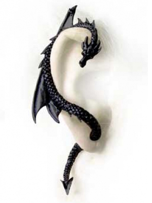 Серьга Alchemy Gothic E274 Black The Dragons Lure - фото 1 - rockbunker.ru