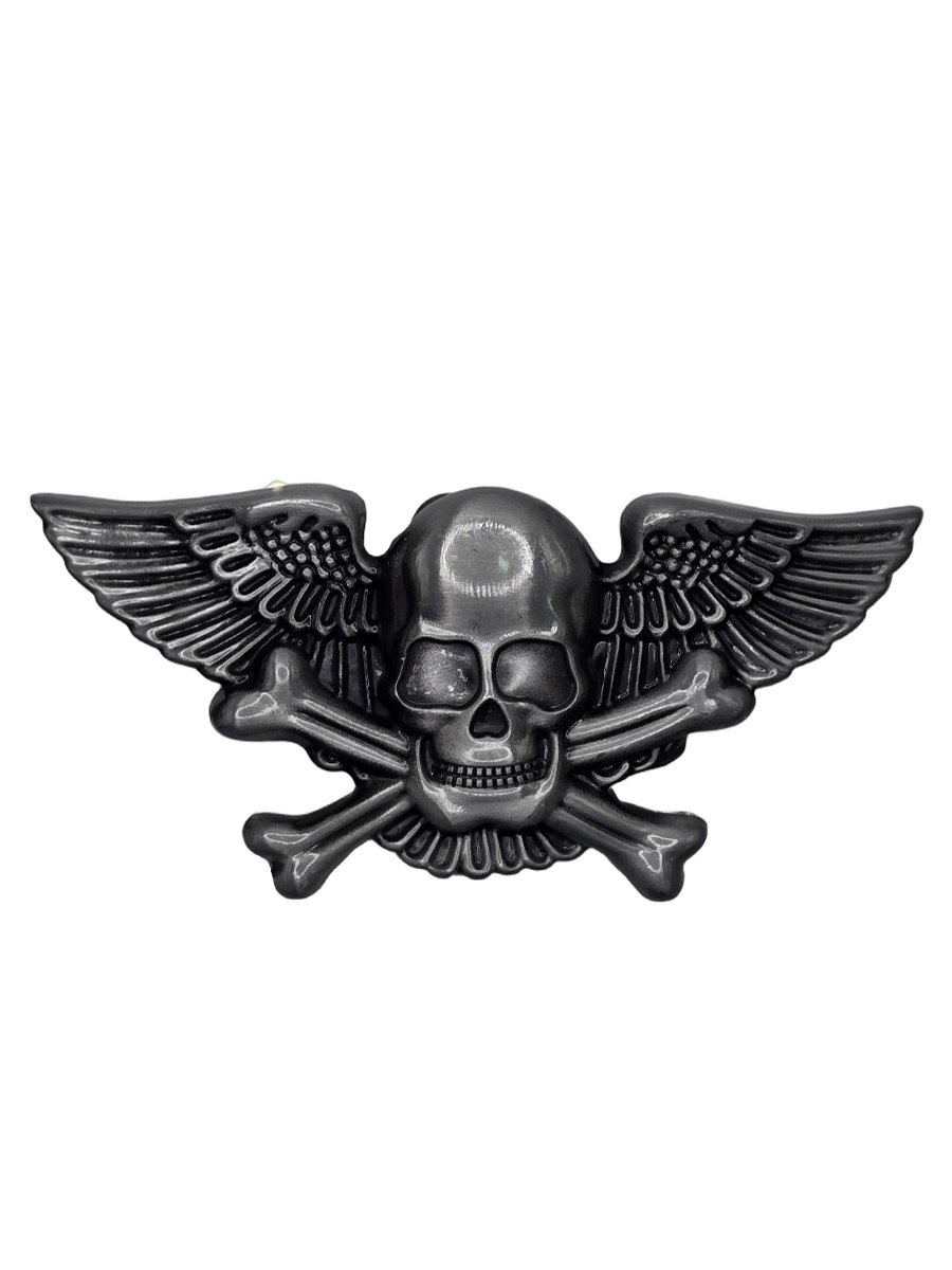 Пряжка Череп с Крыльями - фото 1 - rockbunker.ru