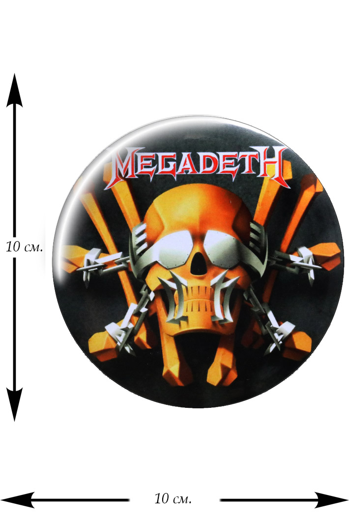 Значок Megadeth - фото 1 - rockbunker.ru
