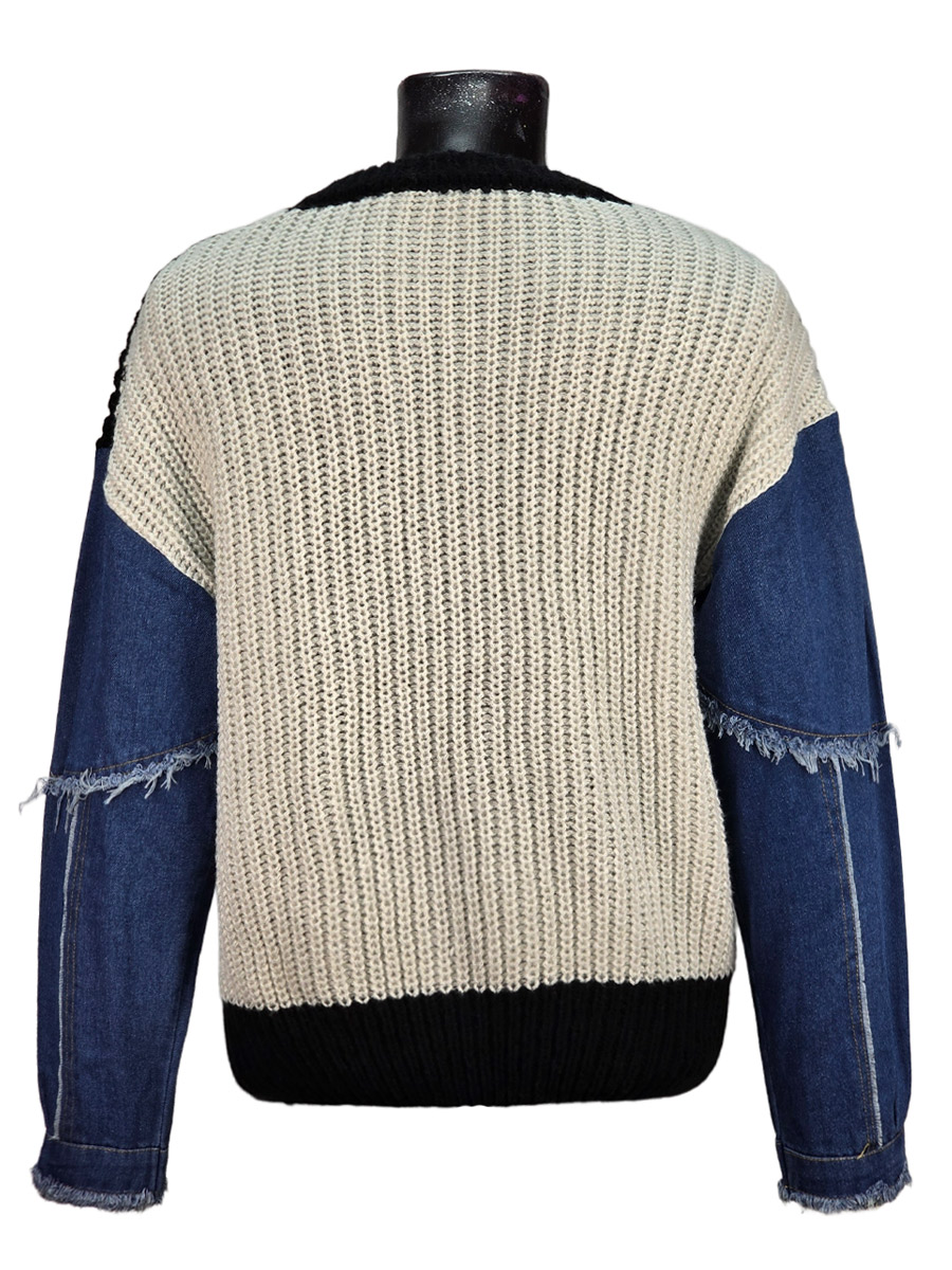 Свитер Oversize Черный - фото 2 - rockbunker.ru