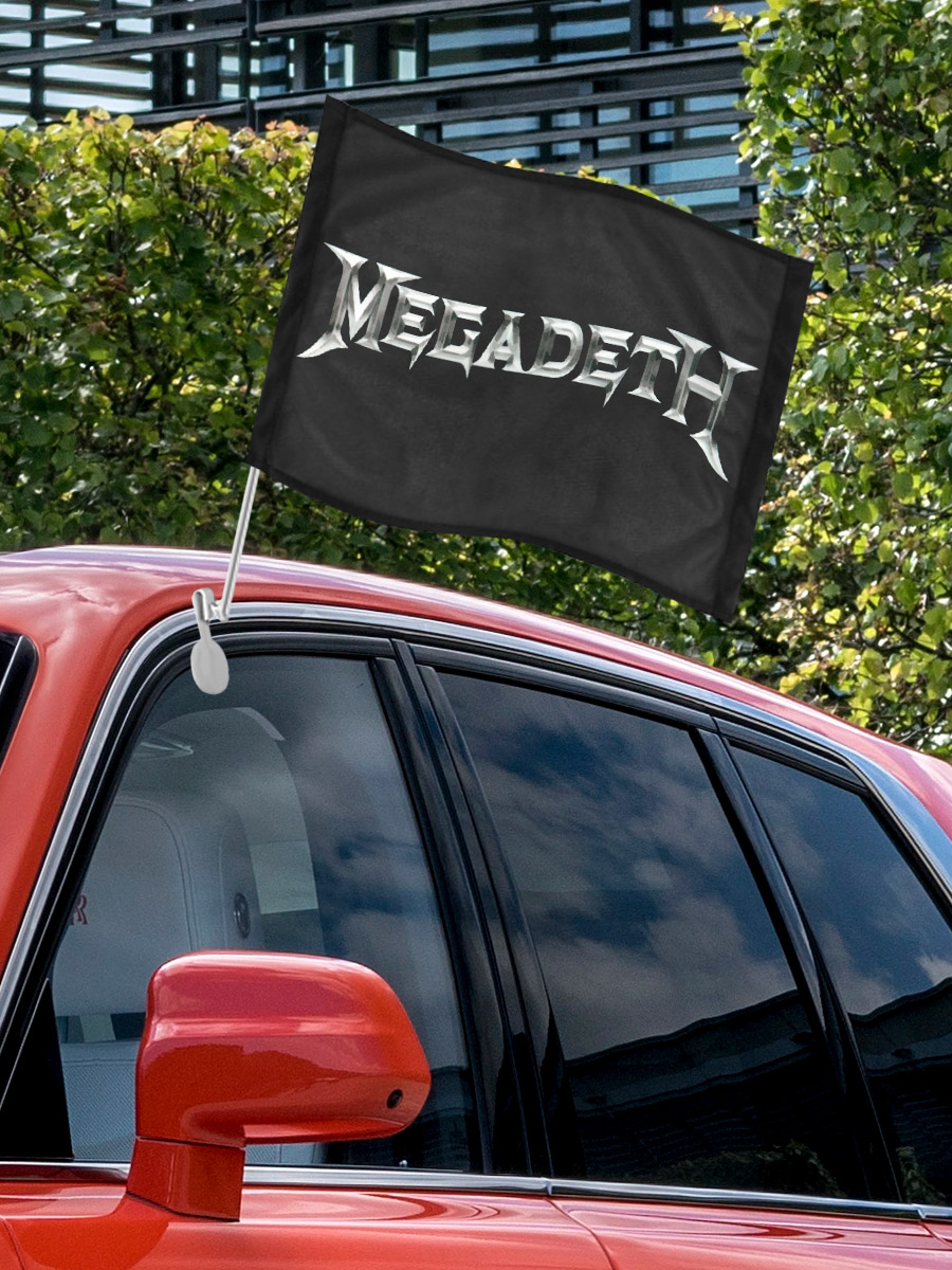 Флаг автомобильный Megadeth - фото 3 - rockbunker.ru