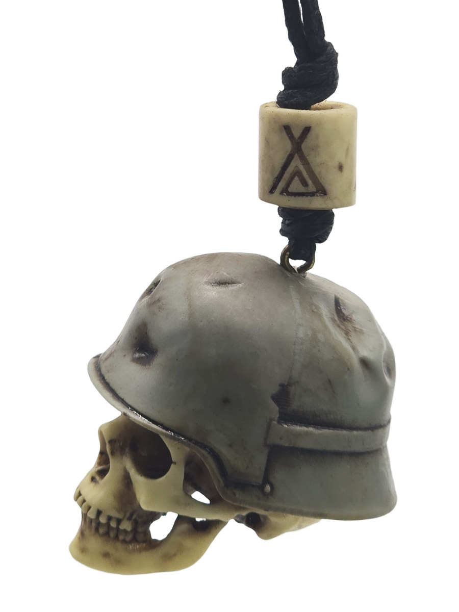 Кулон Череп в каске - фото 2 - rockbunker.ru