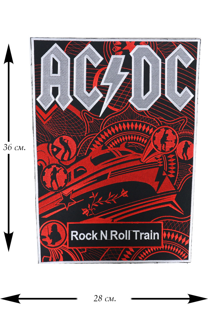 Нашивка с вышивкой AC DC - фото 1 - rockbunker.ru