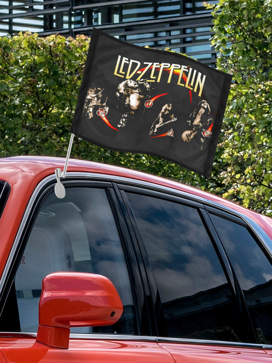 Флаг автомобильный Led Zeppelin - фото 3 - rockbunker.ru