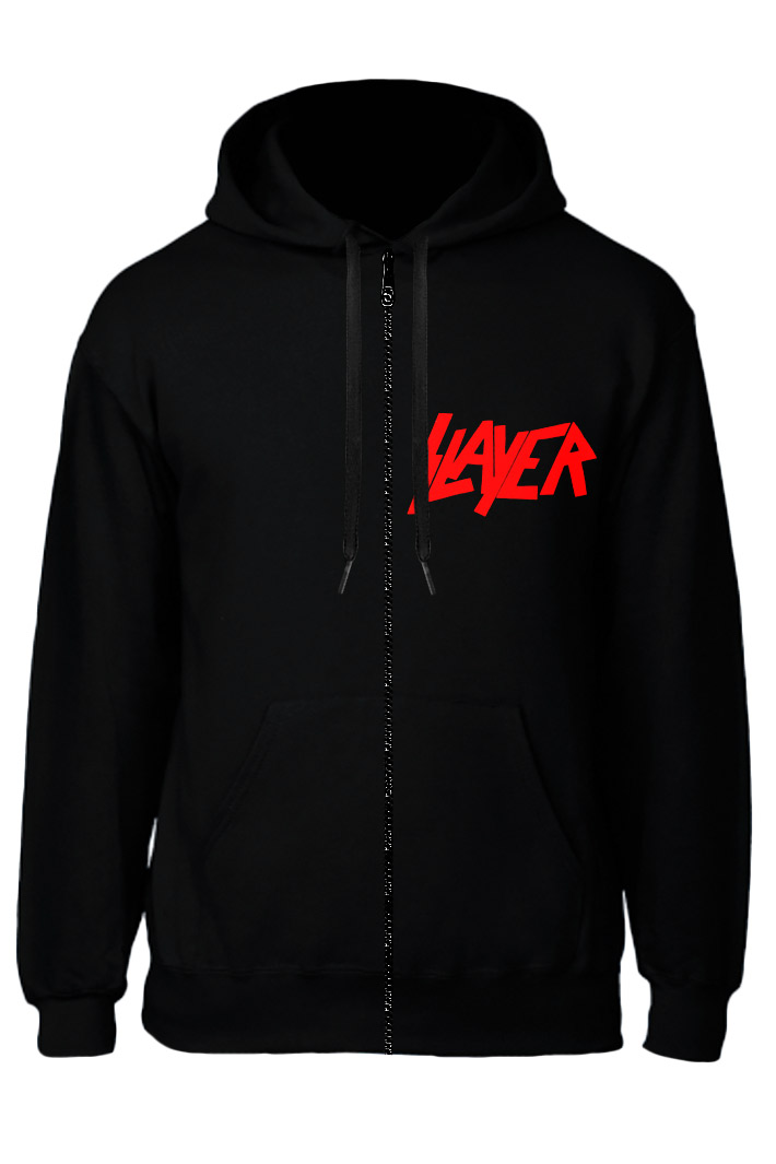 Толстовка Slayer на молнии - фото 1 - rockbunker.ru