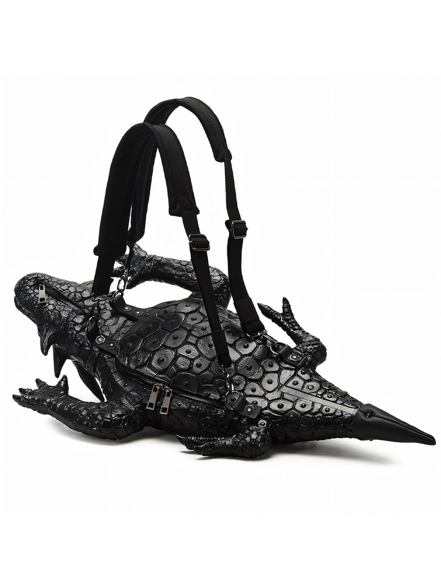 Рюкзак 3D Дракон большой черный - фото 1 - rockbunker.ru