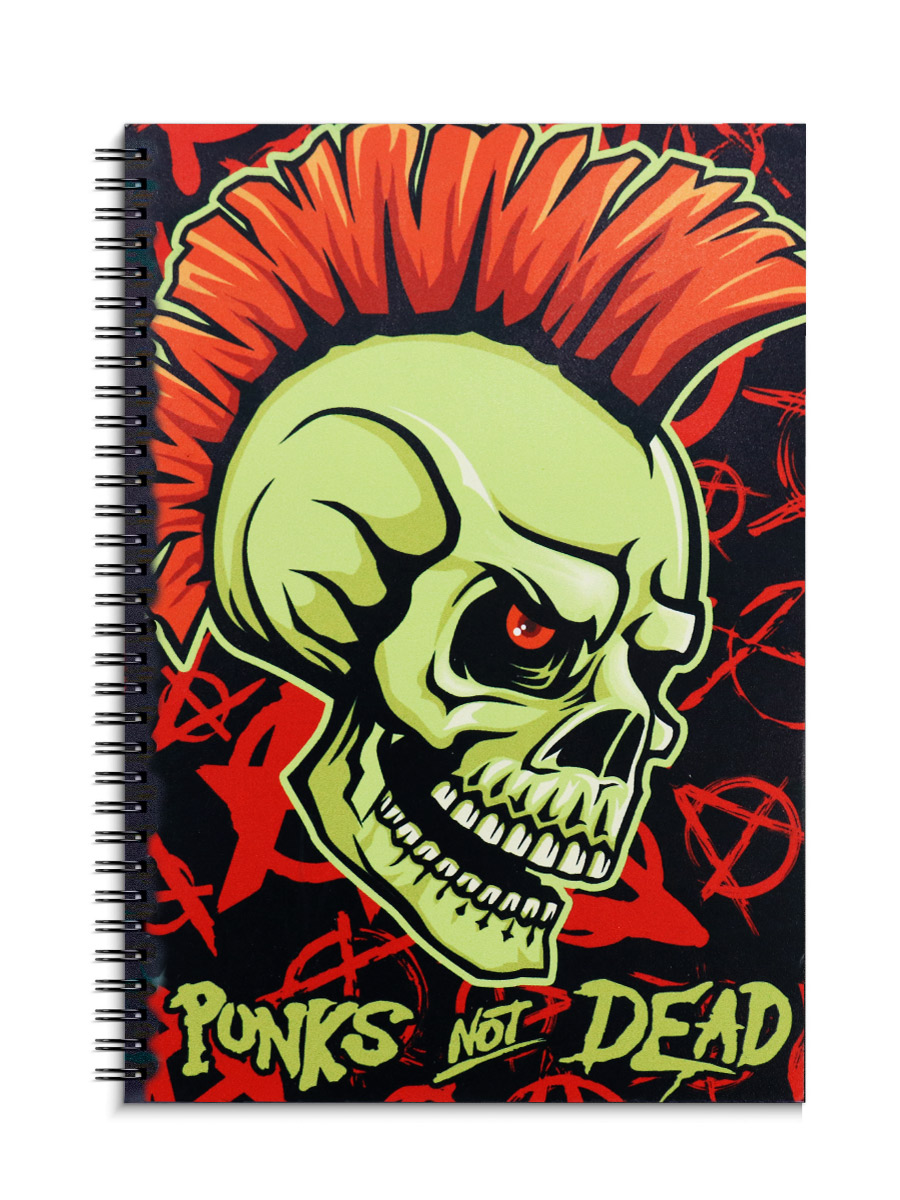 Тетрадь RockMerch На Пружине Punks Not Dead - фото 1 - rockbunker.ru