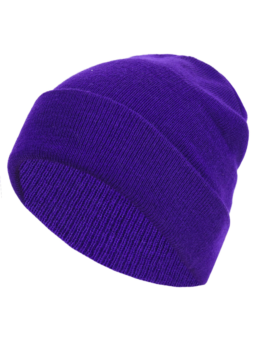 Шапка фиолетовая - фото 2 - rockbunker.ru
