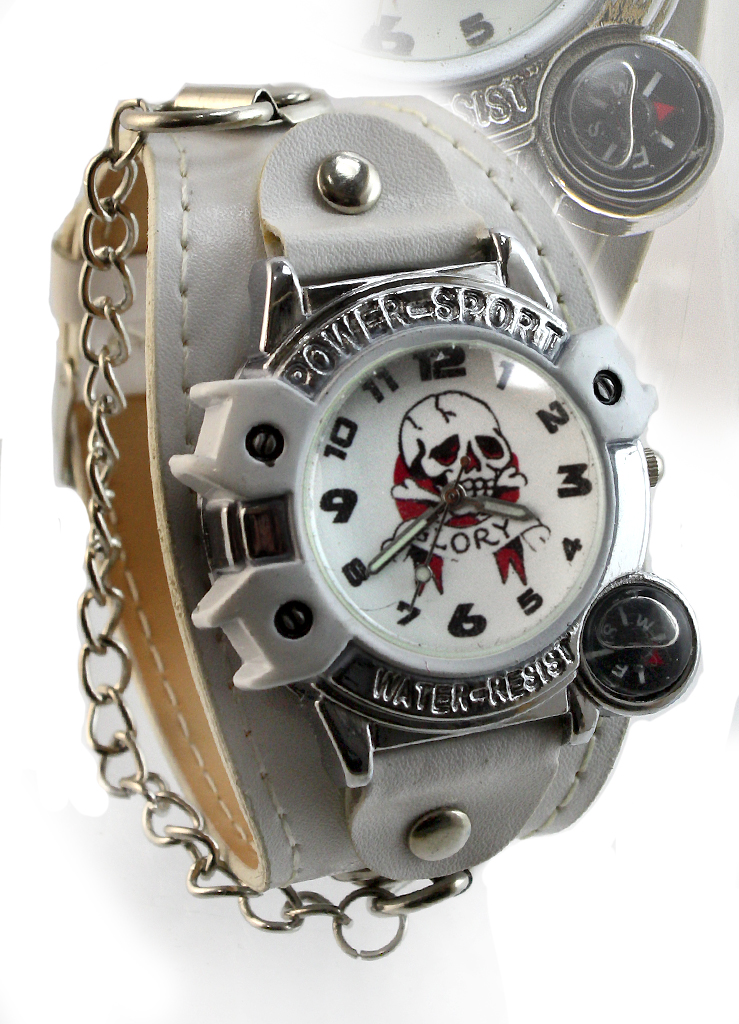 Часы наручные Pirates Glory Белые - фото 1 - rockbunker.ru