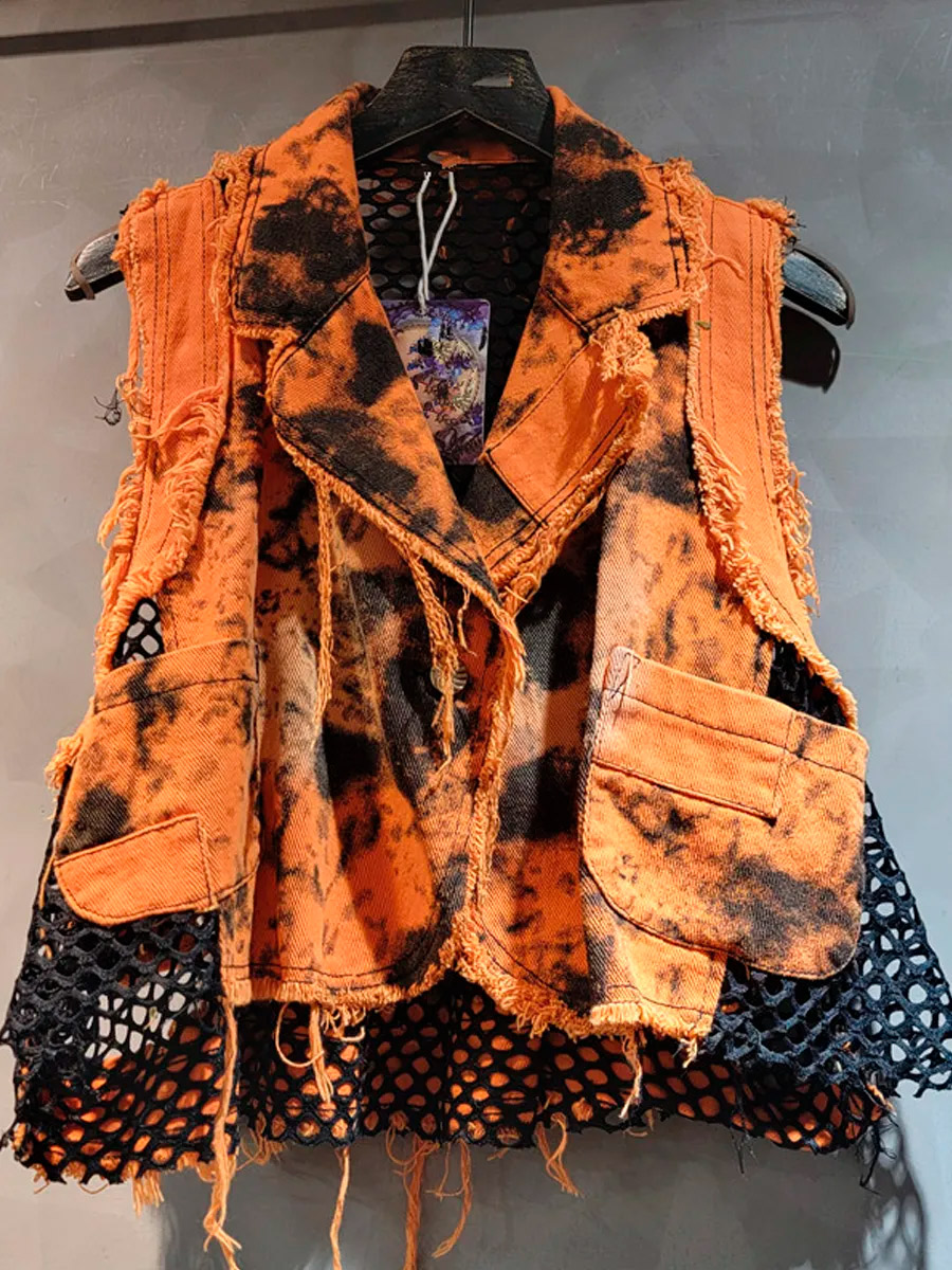 Жилет Oversize Оранжевый - фото 1 - rockbunker.ru