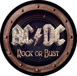 Кожаная нашивка AC DC - фото 1 - rockbunker.ru