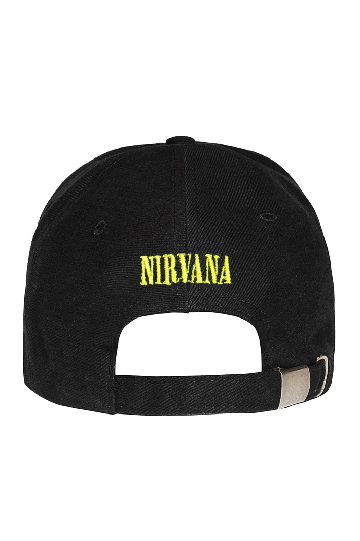 Бейсболка Nirvana с 3D вышивкой желтая - фото 3 - rockbunker.ru
