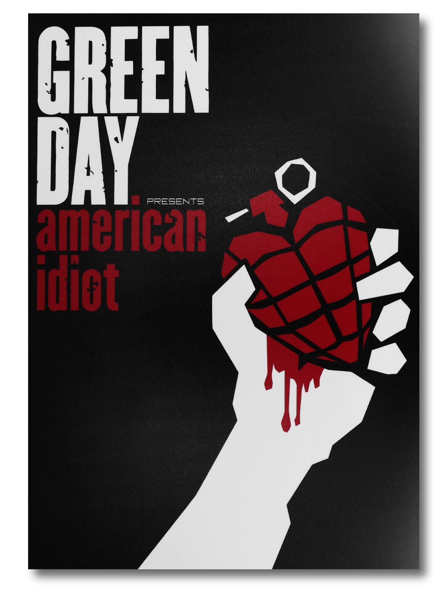 Плакат пластиковый Green Day American Idiot - фото 1 - rockbunker.ru