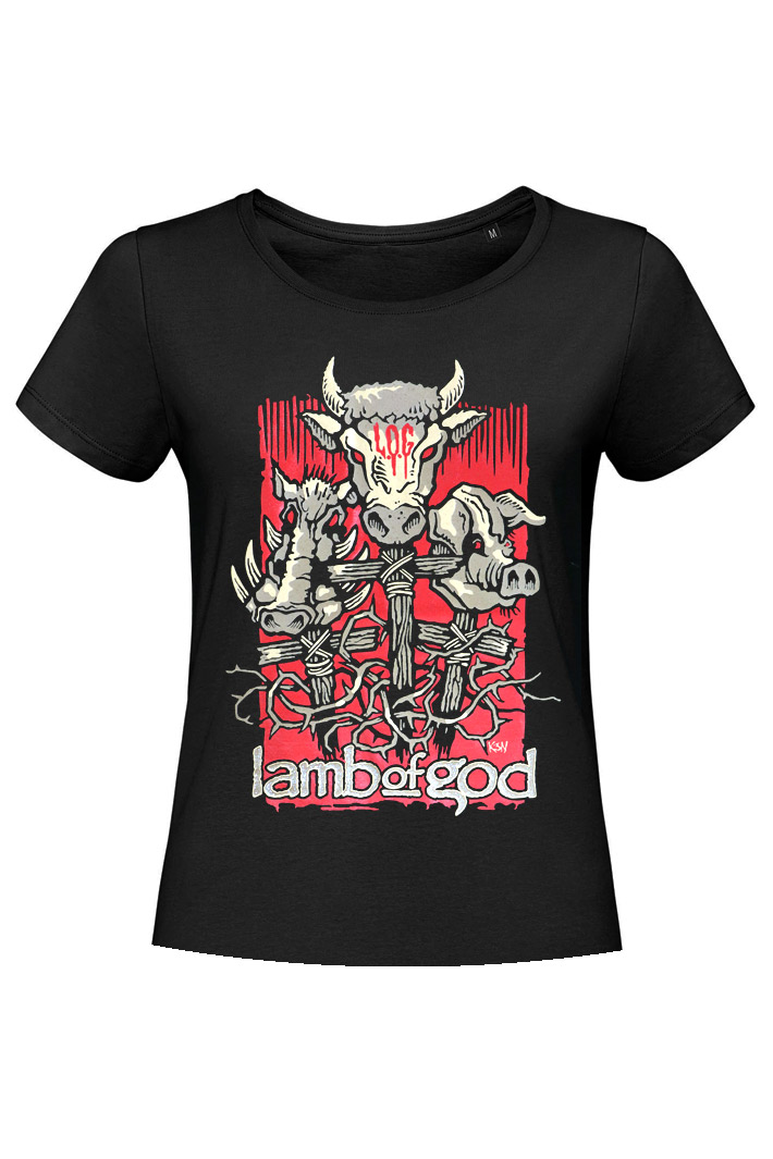 Футболка женская Lamb Of God - фото 1 - rockbunker.ru