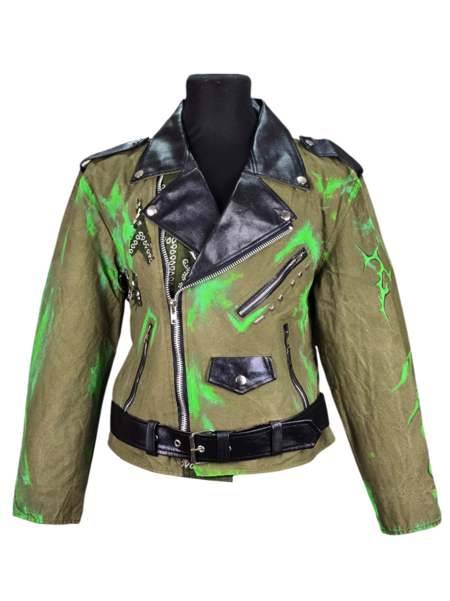 Куртка хаки кастомная Wolf Power - фото 1 - rockbunker.ru