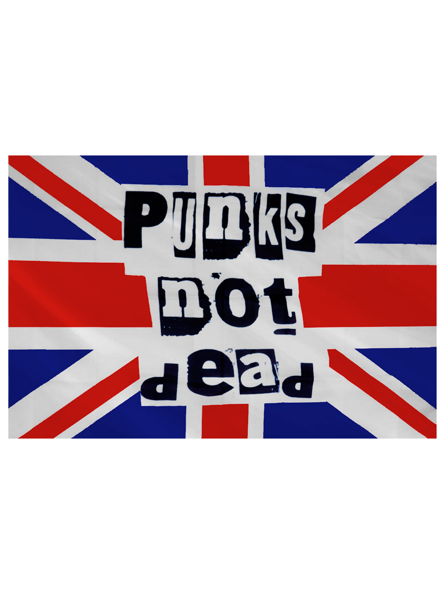 Флаг Punks Not Dead Британский Флаг - фото 2 - rockbunker.ru