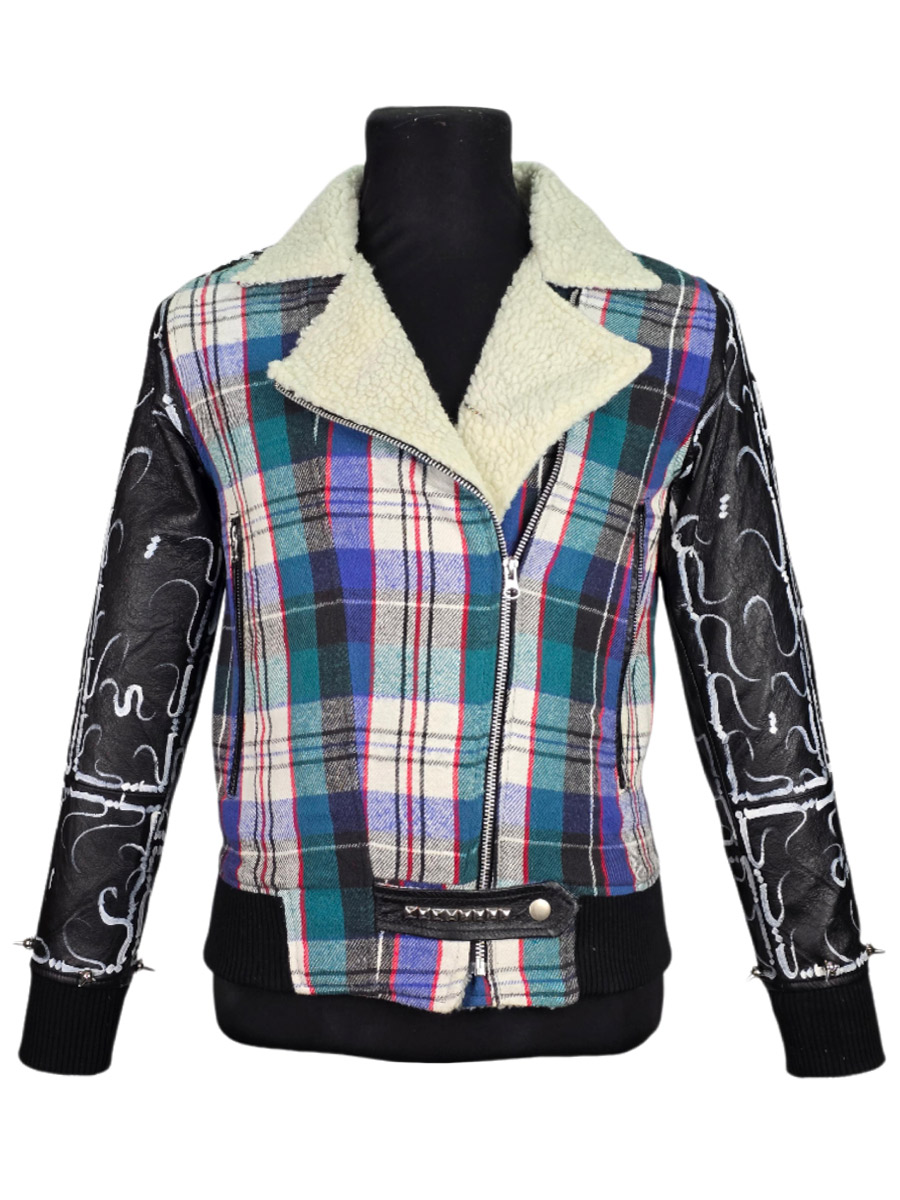 Куртка клетчатая кастомная Toxic - фото 1 - rockbunker.ru