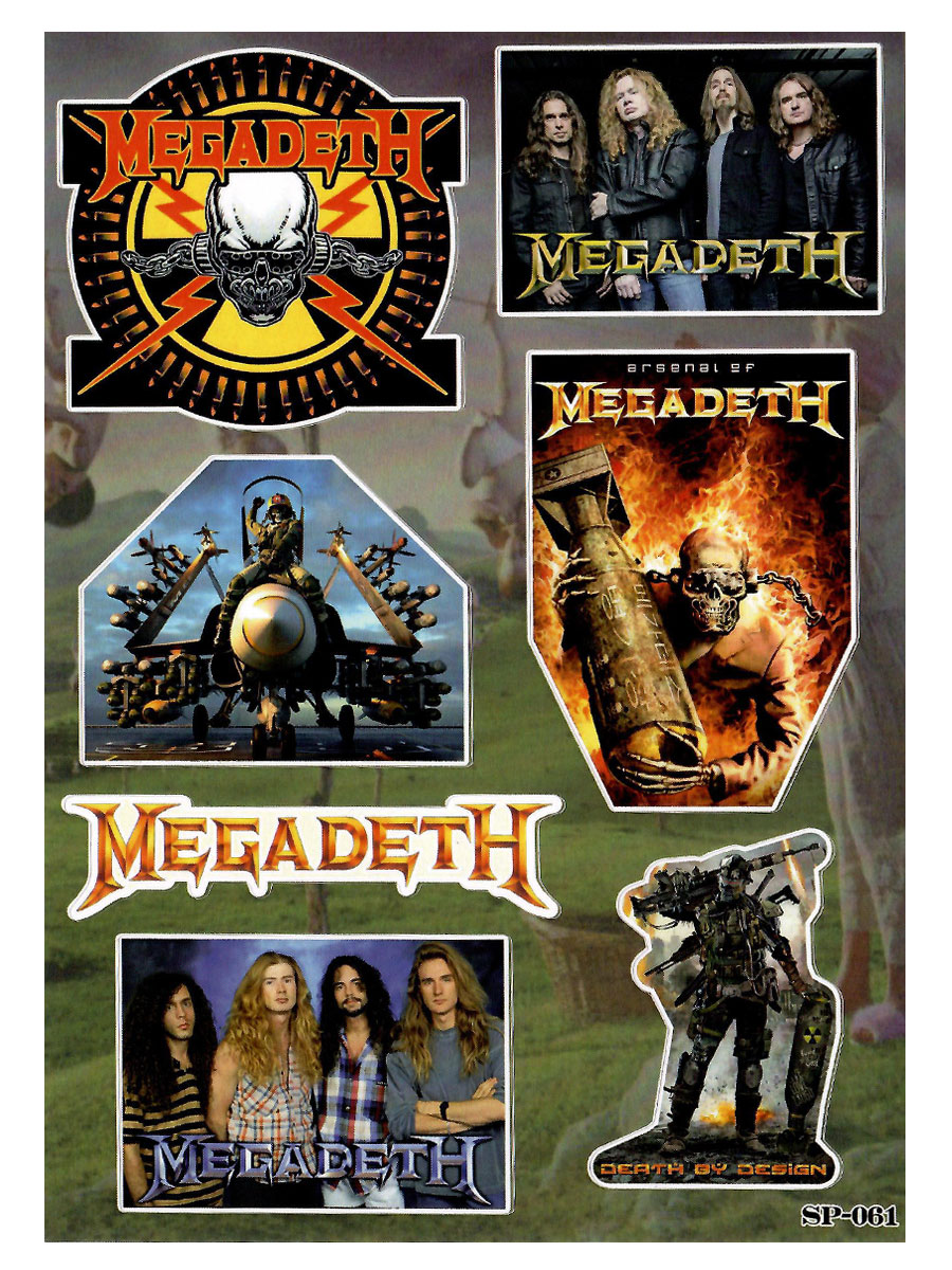 Набор стикеров Megadeth - фото 2 - rockbunker.ru