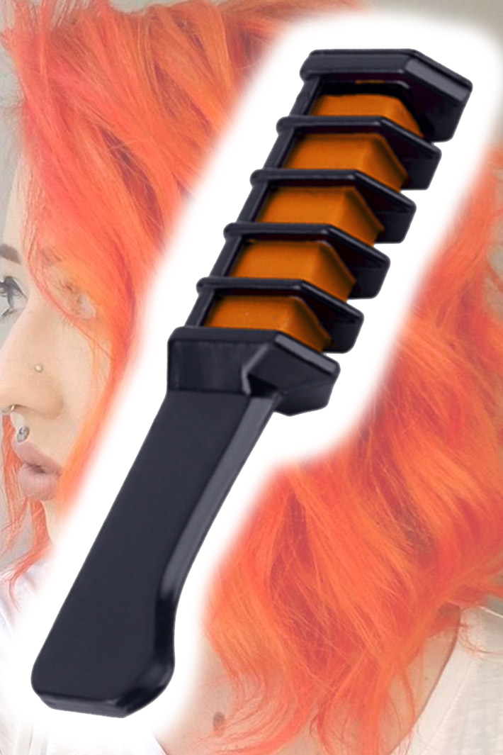Мелок-Расчёска для волос Оранжевый - фото 1 - rockbunker.ru