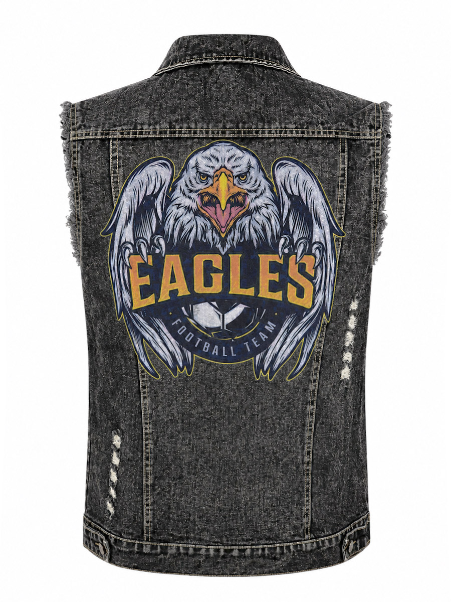 Жилет Джинсовый Eagles - фото 1 - rockbunker.ru