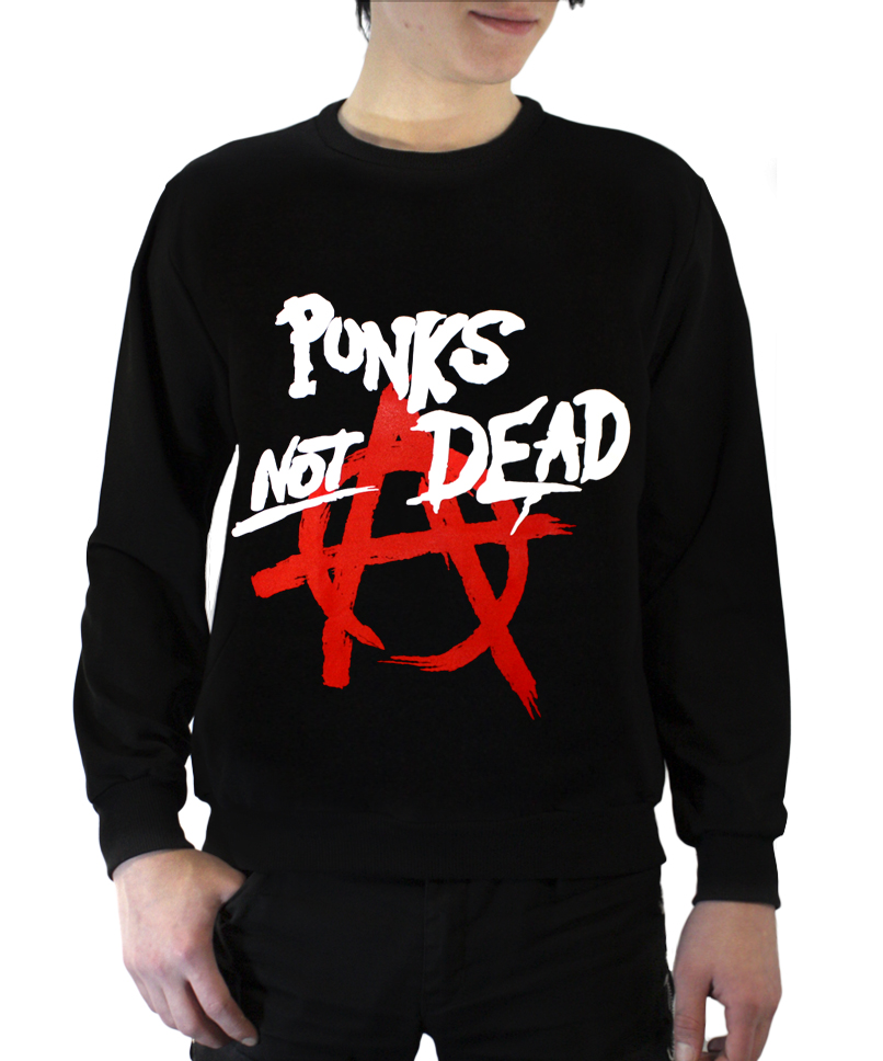 Свитшот RockMerch Punk Not Dead мужской - фото 1 - rockbunker.ru