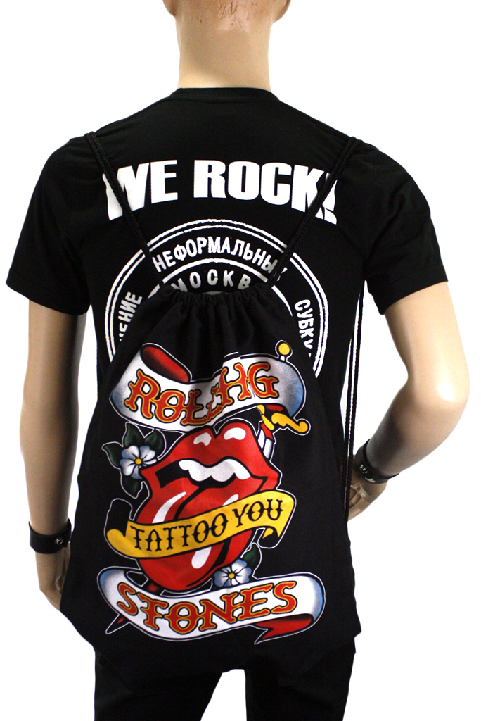 Мешок заплечный Rolling Stones Tattoo You - фото 1 - rockbunker.ru