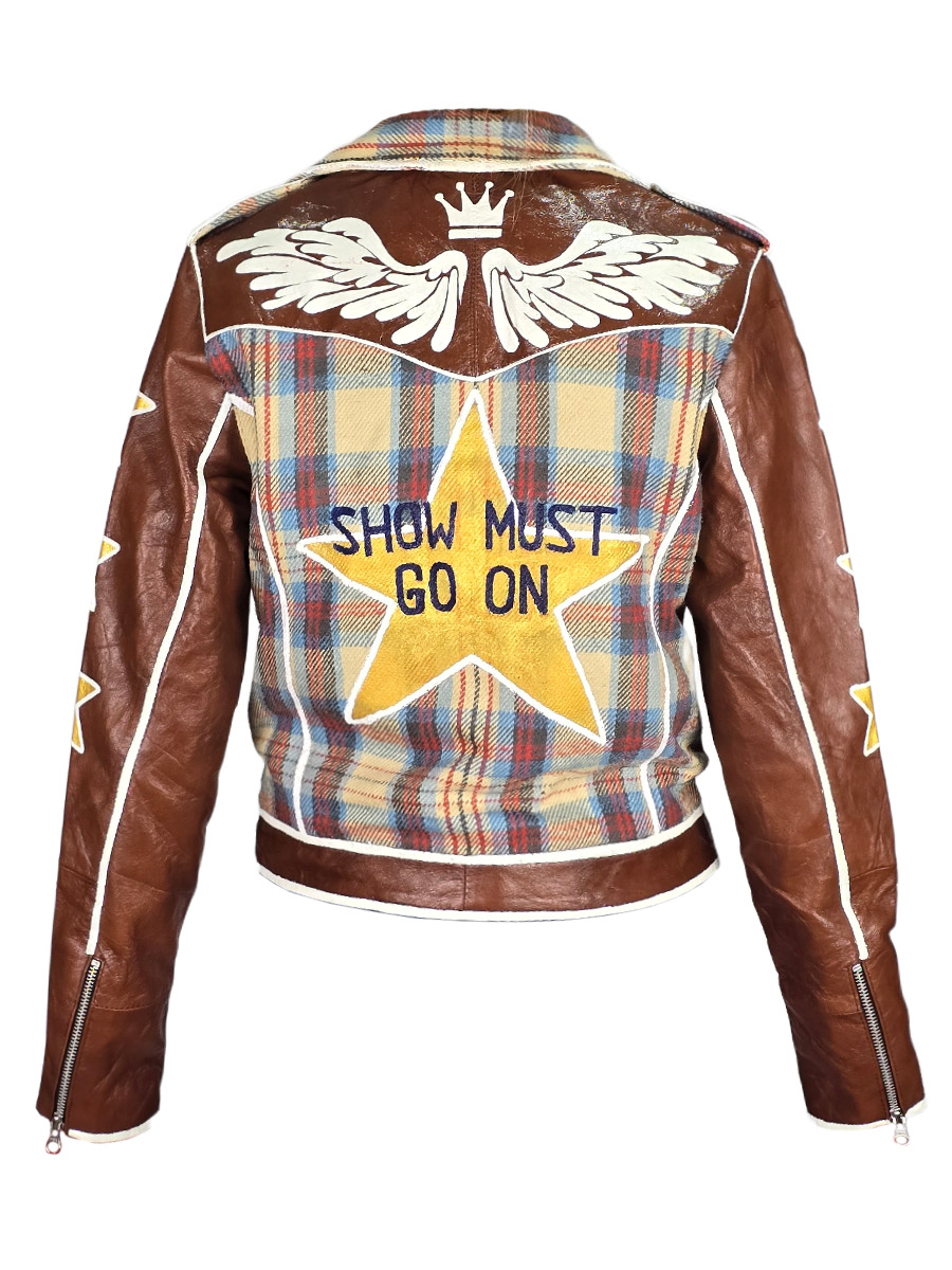 Куртка клетчатая кастомная Queen - фото 2 - rockbunker.ru