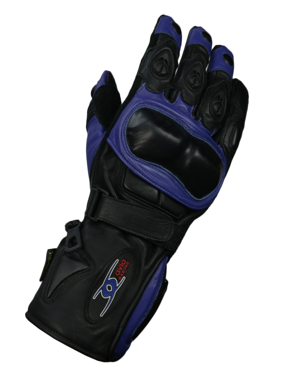 Мотоперчатки кожаные Xavia Racing с защитой синие - фото 1 - rockbunker.ru