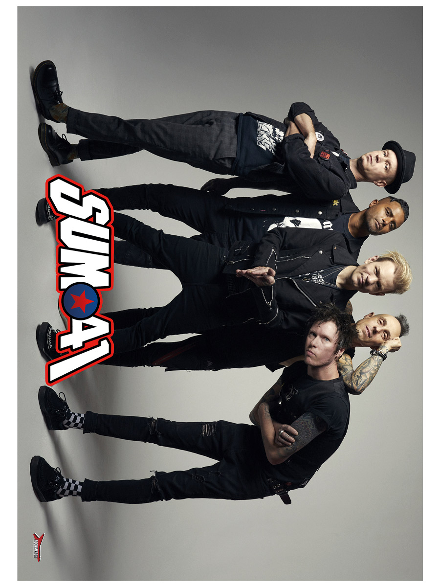 Плакат самоклеющийся на стену Sum 41 - фото 1 - rockbunker.ru