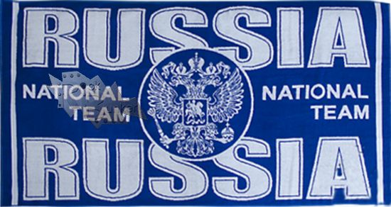 Полотенце National team Russia синее - фото 1 - rockbunker.ru