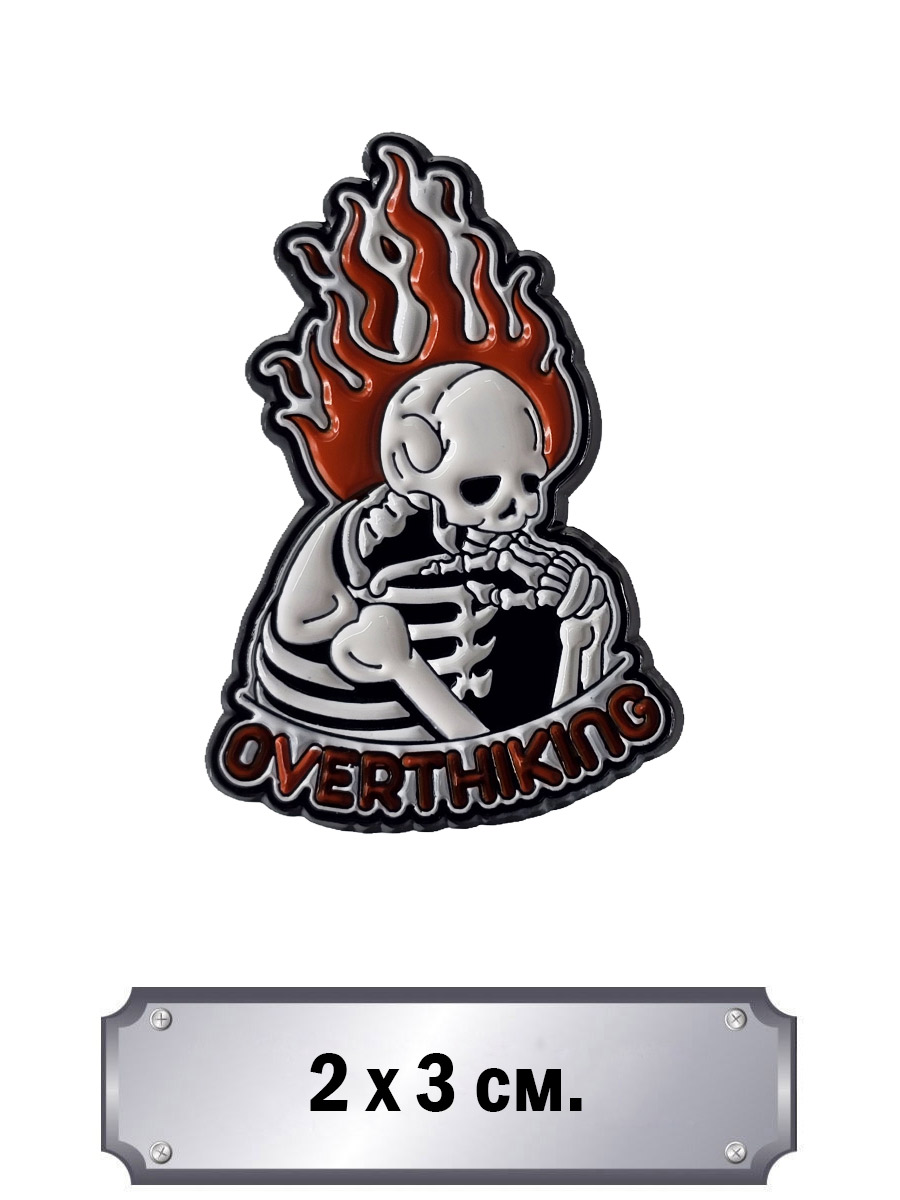 Значок Overthiking - фото 1 - rockbunker.ru