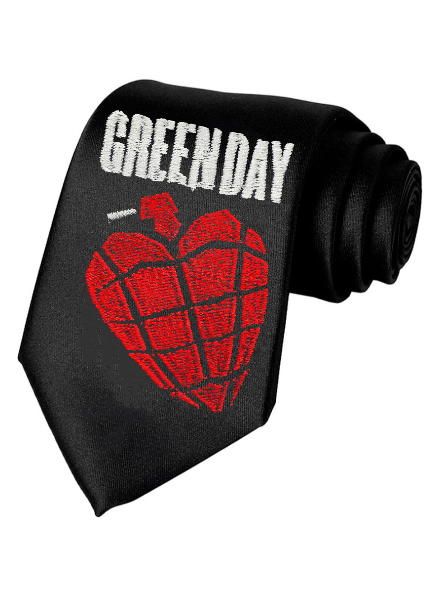 Галстук Green Day - фото 1 - rockbunker.ru