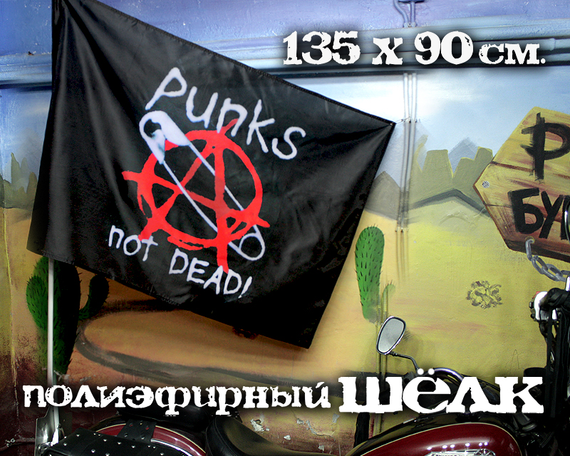 Флаг Punks not Dead - фото 2 - rockbunker.ru