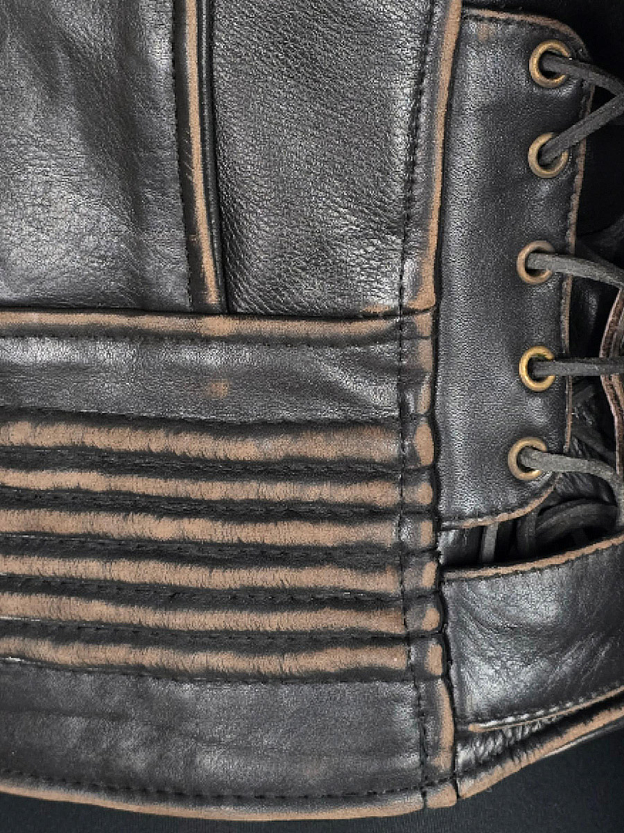 Косуха женская кожаная RockMerch KRM044ИBR - фото 6 - rockbunker.ru