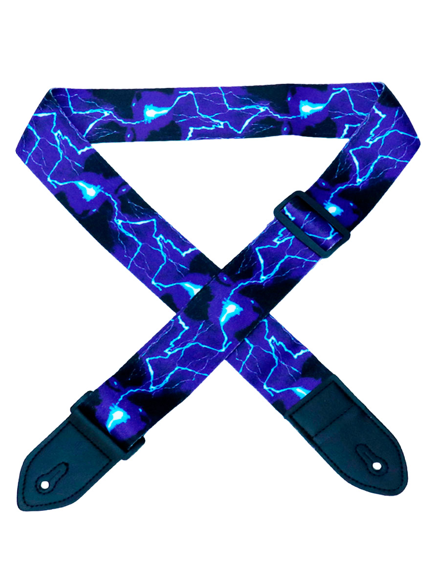 Ремень для гитары шелковый Молния - фото 1 - rockbunker.ru